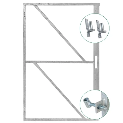 Afbeelding van IJzeren deurframe met slotkastuitsparing 155x100cm