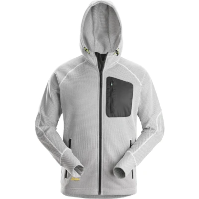 Afbeelding van Snickers 8041 FlexiWork, Fleece Hoodie Wit/zwart