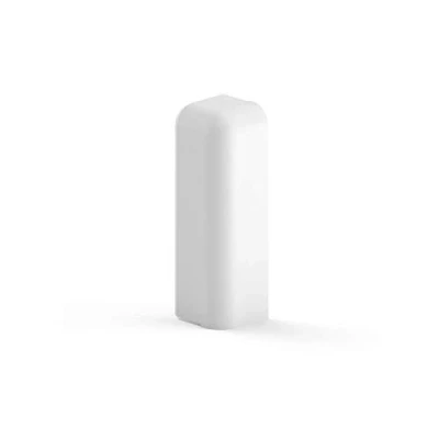 Afbeelding van Habengut eindkap uitvoering rechts voor plint 70 mm gemaakt van PVC, kleur: Wit Inhoud: 1 stuk een schone afwerking