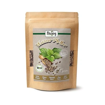 Afbeelding van Biojoy BIO Witte Peperkorrels (250 g), Peper heel voor Pepermolen (Piper nigrum L.)