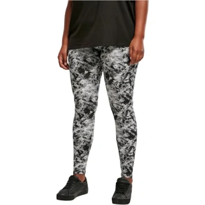Afbeelding van Urban Classics SOFT AOP Legging, Dames, Maat: Small, Blackfading