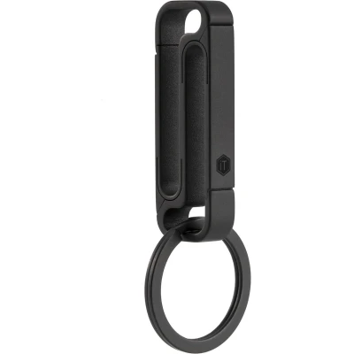 Afbeelding van Titanium sleutelhouder riemclip dubbelzijdige karabijnhaak sleutelhanger voor heren