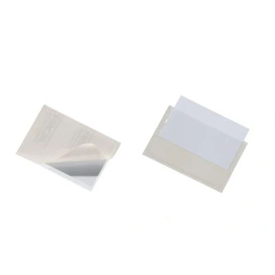 Afbeelding van Durable Pocketfix 10 Stuks Zelfklevende (U) Showtassen 90 x 57 mm (visitekaartjes Formaat)