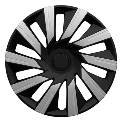 Afbeelding van Wieldoppen TECNA SB 15 inch ZILVER/ZWART. Set a 4 stuks (CONTROLEER UW BANDENMAAT en lees a.u.b. de onderstaande, uitgebreide tekst!)