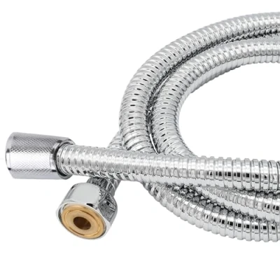 Afbeelding van YEAUPE 2M 2.0m (79&quot;) Universele Douche Pijp Anti Kink Standaard G1/2 Alle Koperen Connectoren Premium Vervanging Roestvrij Stalen Slang, Chroom