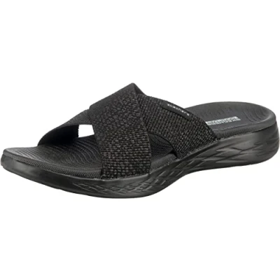 Afbeelding van Skechers On the go 600 Glistening dames Slippers, zwart, 38 EU