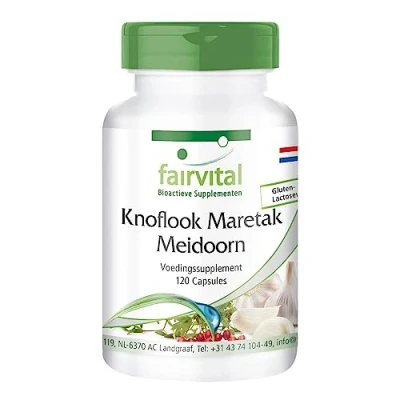 Afbeelding van Fairvital Knoflook capsules met maretak + meidoorn HOOG GEDOSEERD VEGAN 120