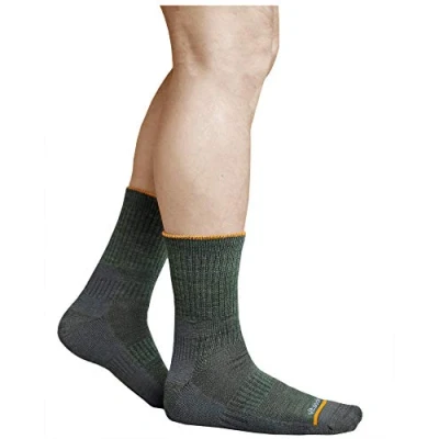 Afbeelding van VITSOCKS Merino Wol Gevoerde Wandelsokken Heren, Outdoor Trekking Winter Thermo Sok, groen grijs, 43 46