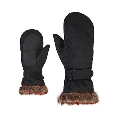 Afbeelding van Ziener Meisjes LED MITTEN GIRLS Glove junior skihandschoenen/wintersport warm, ademend, zwart (black stru), 5