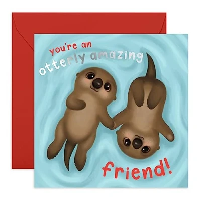 Afbeelding van Central 23 Verjaardagskaart voor beste vriendin &#039;Otterly Amazing Friend&#039; vriendschapskaart haar hem wordt geleverd met schattige stickers