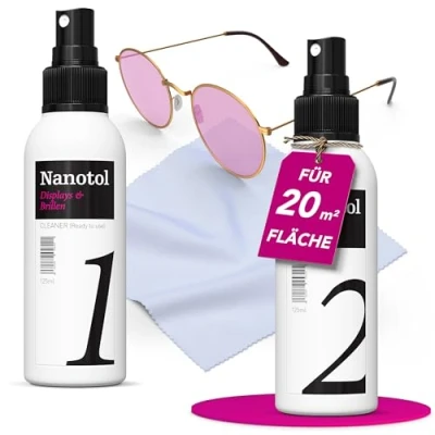 Afbeelding van Nanotol displaybeschermer vloeibaar gsm display beschermingsset met displayreiniger spray, nano verzegeling en reinigingsdoekje microvezel