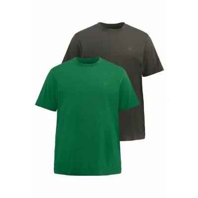 Afbeelding van JP1880 Doppelpack Tshirt basic, Heren, Maat: XL, Smaragdgrün
