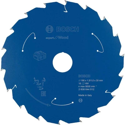 Afbeelding van Bosch Accessoires Expert for Wood cirkelzaagblad voor accuzagen 190x1,5/1x30 T18 1 stuk(s) 2608644512