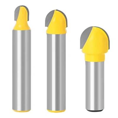 Afbeelding van WSOOX 8 mm schacht ronde neus cove core box frees hardmetalen bovenfrees holle kogelfrees houtbewerking (1/4&quot;, 3/8&quot;, 1/2&quot;)