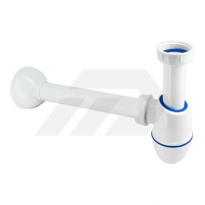 Afbeelding van Bonfix Bekersifon Met Muurbuis En Rozet 1 1/4&quot; Wit