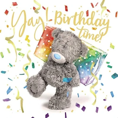 Afbeelding van Me to You Bear Yay verjaardagstijd 3D verjaardagskaart, gemengd, maat: 6x6, ALV93037