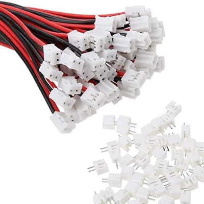 Afbeelding van 10 sets 2 polige stekkers JST 2.0 PH, mini stekker, micro stekker met 150 mm kabel en bus