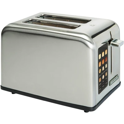 Afbeelding van Bourgini digital Toaster Broodrooster met touchscreen display 6 warmteniveaus 2 extra brede broodsleuven