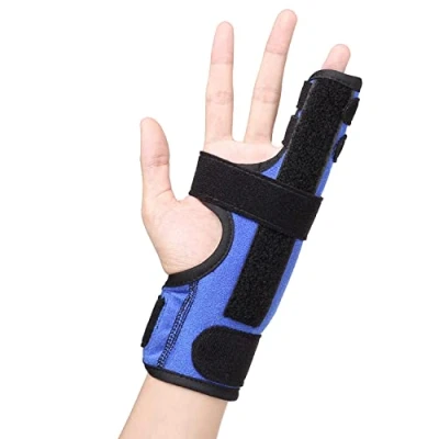 Afbeelding van Scurnhau Vingerspalk Kleine Vinger Boxerfractuur Rail Verstelbare 4e En 5. Fractuurrails voor middenhand Botten Artritis Pull Spalk Rechts Links, XS