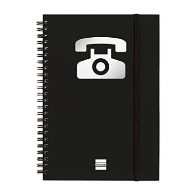 Afbeelding van Finocam Telefoonboek Phone DinA5 dubbele spiraal zwart, DIN A5 (148 x 210 mm)