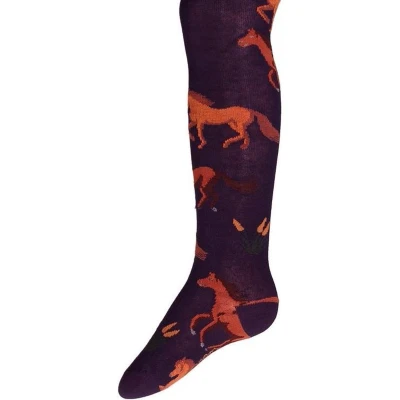 Afbeelding van Kindermaillot Donkerblauw met Paarden 122/128