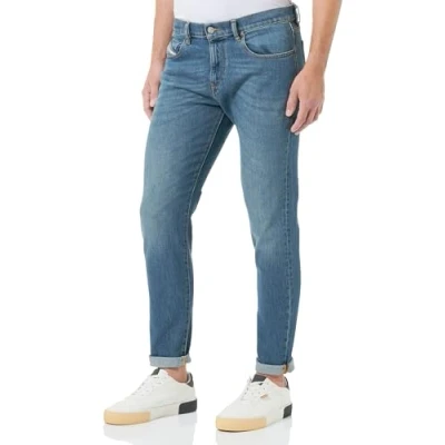 Afbeelding van Diesel jeans heren 5 pocket model slim fit blauw effen 29/32