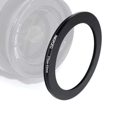 Afbeelding van 77mm 52mm step down ringen filteradapter ring metalen filter adapterring van cameralens met filterschroefdraad op filterring accessoires