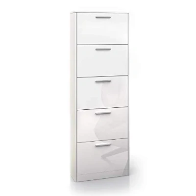 Afbeelding van Vicco Schoenklaprek &quot;Gizmo&quot;, Wit Hoogglans, 59 x 169.5 cm