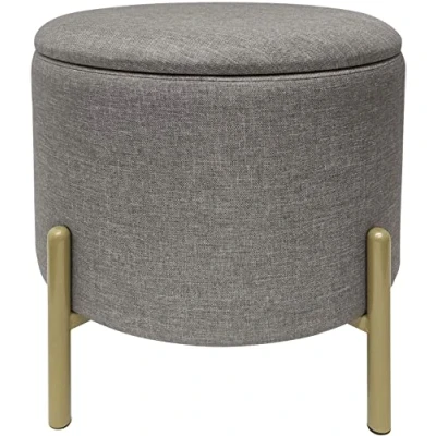 Afbeelding van ECHTWERK Kruk Logan met hoogwaardige oppervlaktebekleding van polyester, opbergfunctie, 40 x cm, tot 150 kg, grijs, EW RH 0436G