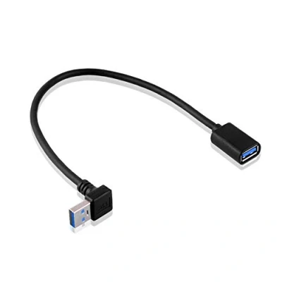 Afbeelding van S SIENOC USB 3.0 Angle Adapter 90 Degree een plug naar A Jack Compatibel met alle kabels optimale kabelgeleiding (een vrouw)