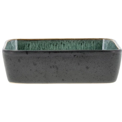 Afbeelding van Schaal Bitz Rectangular Black Green 19 x 14 cm (2 delig)