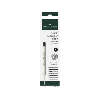 Afbeelding van 5x Vulling Faber Castell Hexo balpen, B, Zwart op blisterkaart