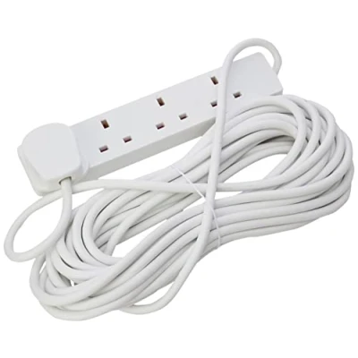 Afbeelding van PRO ELEC PELB1906 4 voudig verlengsnoer, wit, 10 m