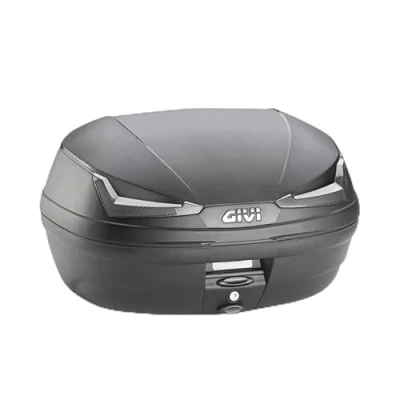 Afbeelding van GIVI E455NT MONOLOCK CASE SIMPLY IV Tech zwart rookdiotter 45 LT met universele plaat, Zwart, Dimensione: 32,5 x 41,5 55,5 cm, Topcase