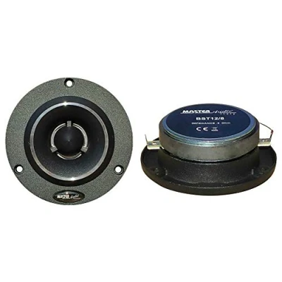 Afbeelding van 2 SUPER TWEETER MASTER AUDIO BST12/8 BST 12/8 met 175 watt rms en 350 max 9,50 cm diameter 98 db 8 ohm 2,70 diepte, per paar