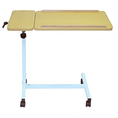 Afbeelding van Aidapt bedtafel Volledig verstelbaar Dubbel blad 80x76x38.3 cm