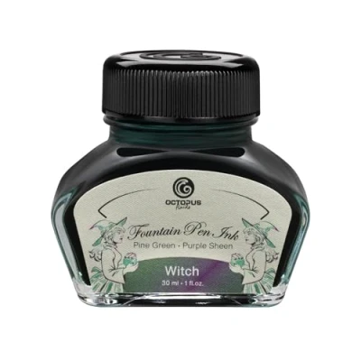 Afbeelding van Octopus Fluids Witch sheen Ink, vulpeninkt in inktglas, inkt, groen, 30 ml