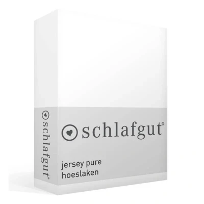 Afbeelding van Schlafgut Jersey Pure hoeslaken Lits jumeaux (180/200x200/220 cm) Wit