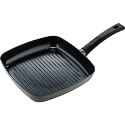 Afbeelding van ISENVI Avon keramische grillpan 26 CM Ergo greep Antraciet Keramisch 100% PFAS, PTFE en PFOA vrij