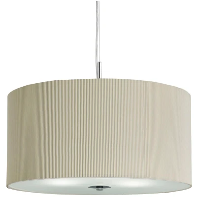 Afbeelding van Searchlight Drum Pleat Hanglamp Ø 40 X 108 Cm Crème