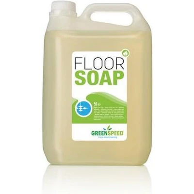 Afbeelding van Greenspeed Vloerzeep Met Lijnzaadolie, Voor Poreuze Vloeren, Citrusgeur, Flacon Van 5 Liter Vloerreiniger