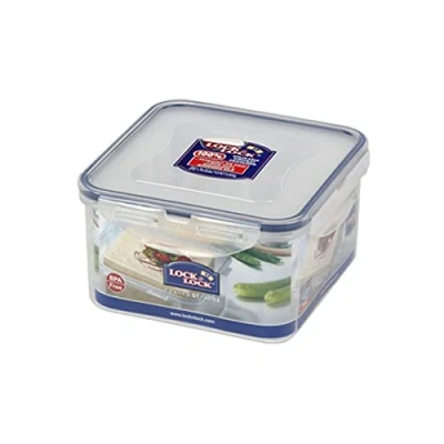 Afbeelding van LocknLock PP klassieke voedselopslagcontainer met serveerinlegstuk, 1,2 l, 155 x 87 mm, 100% luchtdicht en waterdicht, Clever Lock systeem, opbergcontainer koelkast vriezer