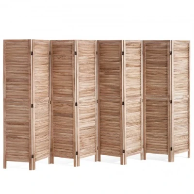 Afbeelding van VEVOR scheidingswand scheidingsscherm houtkleur 8 delig opvouwbaar 325cm ruimtescheiding