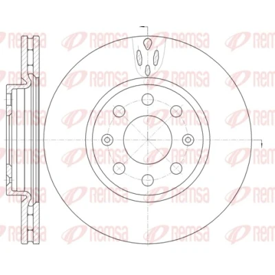 Afbeelding van REMSA Remschijf OPEL: Corsa D Hatchback, FIAT: Grande Punto Evo III HONDA: PRELUDE 4 6981.10 51806099