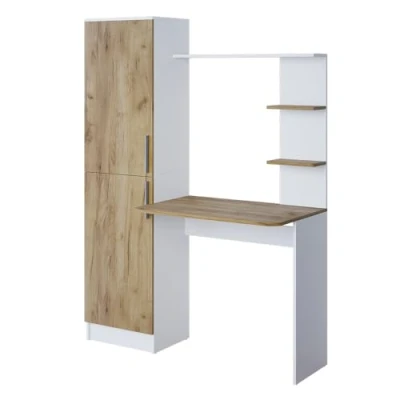 Afbeelding van Vicco TessaBureau 122.9 x 33.4 cm Eik wit/goud