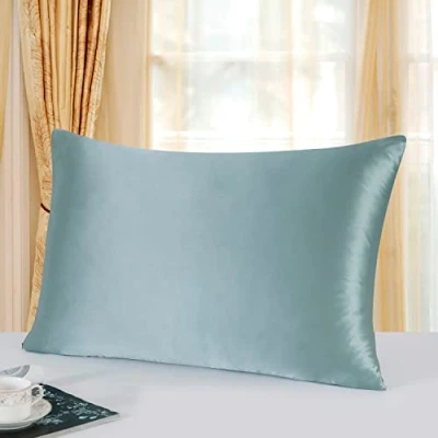 Afbeelding van townssilk Kussensloop 100% zijde, 19 momme, dubbelzijdig, verborgen ritssluiting, 50 x 75 cm, aquagroen