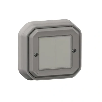 Afbeelding van Legrand plexo with netatmo 2 voudige on off zonder batterijen compl ip55 grijs 069819l