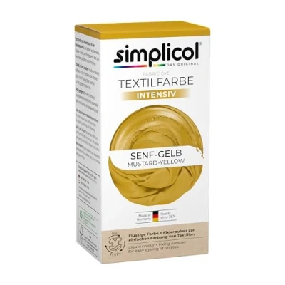Afbeelding van Simplicol Intensieve textielverf, mosterdgeel 1027247, eenvoudig verven in de wasmachine, all 1 complete verpakking, stuk