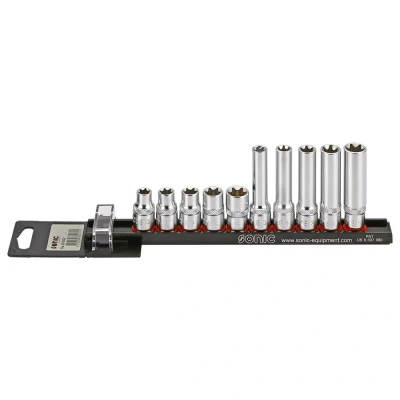 Afbeelding van E TORX doppenset SONIC 3/8&quot; 10 stuks 2x (E10, E11, E12, E14, E16)
