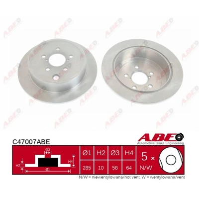 Afbeelding van ABE Remschijven C47007ABE